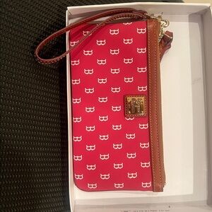 Dooney & Bourke Red Sox Wristlet! Perfect condition!